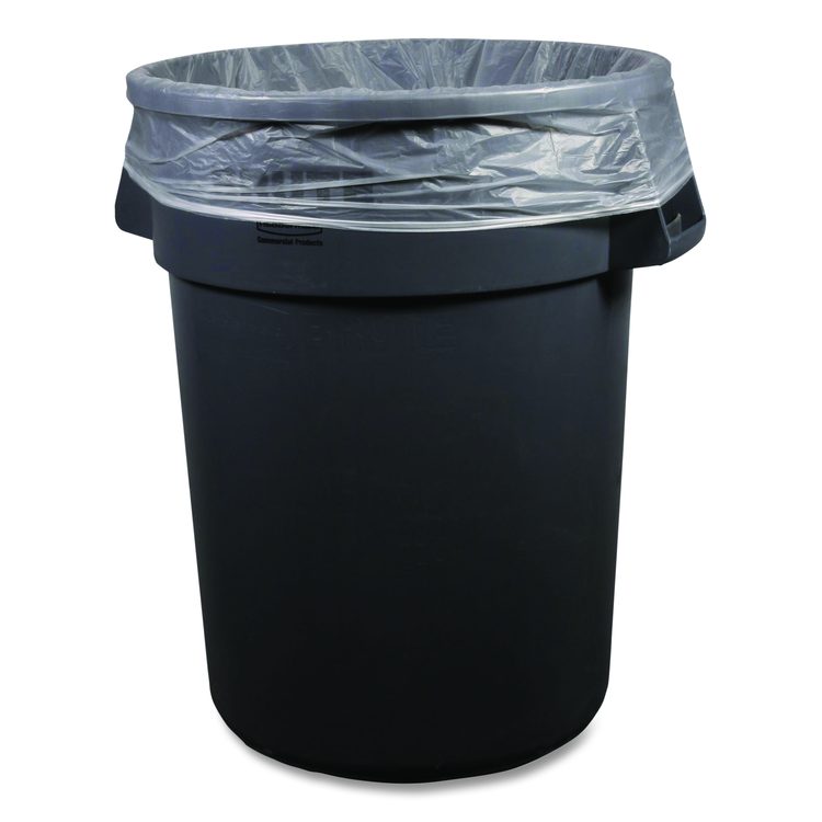 High-Density Can Liners, 45 gal, 22 mic, 40 x 48, Natural, Perforated Roll, 150/Carton