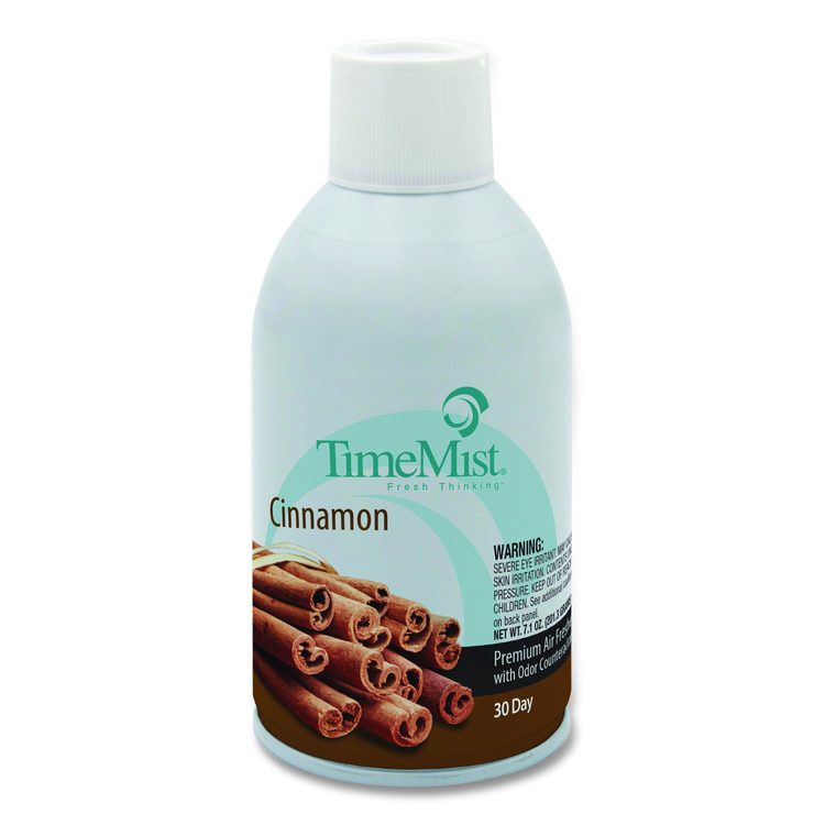 Premium Metered Air Freshener Refill, Cinnamon, 7.1 oz Aerosol Spray, 12/Carton