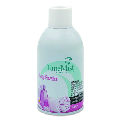 Premium Metered Air Freshener Refill, Baby Powder, 7.1 oz Aerosol Spray, 12/Carton