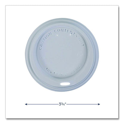 Hot Beverage Paper Cup Lids 10 oz, Fits FLAVIA 10 oz Paper Cup, White, 100/Sleeve, 10 Sleeves/Carton
