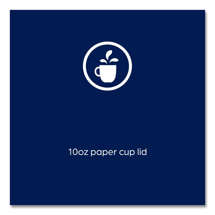 Hot Beverage Paper Cup Lids 10 oz, Fits FLAVIA 10 oz Paper Cup, White, 100/Sleeve, 10 Sleeves/Carton