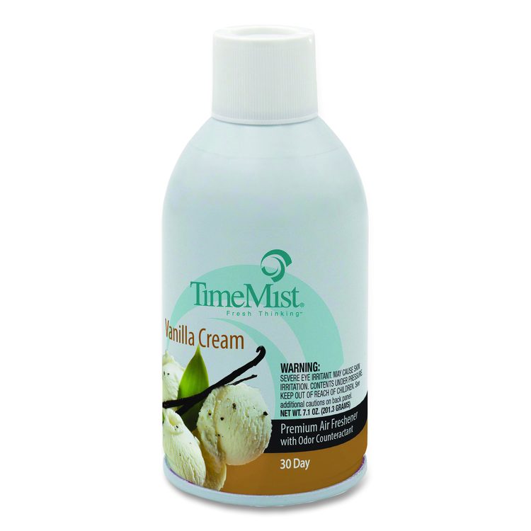 Premium Metered Air Freshener Refill, Vanilla, 5.3 oz Aerosol Spray, 12/Carton