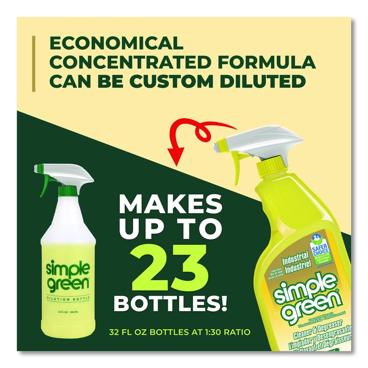 Industrial Cleaner and Degreaser, Concentrated, 24 oz Spray Bottle, 12 Bottles/Carton