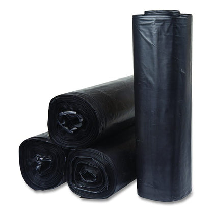 Institutional Low-Density Can Liners, 45 gal, 1.5 mil, 40" x 46", Black, Interleaved Roll, 20 Bags/Roll, 5 Rolls/Carton