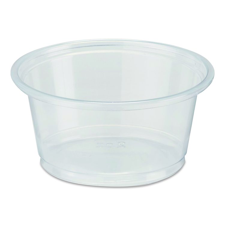 Plastic Souffle/Portion Cups, 2 oz, Clear, 200/Sleeve, 12 Sleeves/Carton