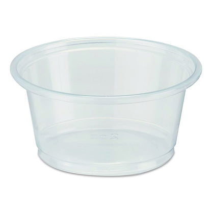 Plastic Souffle/Portion Cups, 2 oz, Clear, 200/Sleeve, 12 Sleeves/Carton