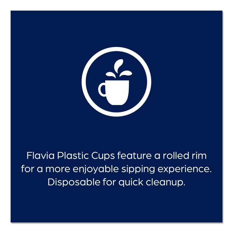 Cold Cups 12 oz, Blue Band Flavia Logo, Clear/Blue, 1,000/Carton