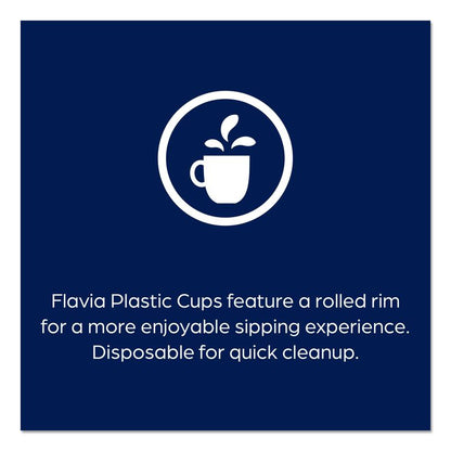 Cold Cups 12 oz, Blue Band Flavia Logo, Clear/Blue, 1,000/Carton