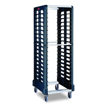 End Loader Rack for Food Boxes and Sheet Pans, 18 Rack, Plastic, 23.75" x 28.75" x 67.88", Black