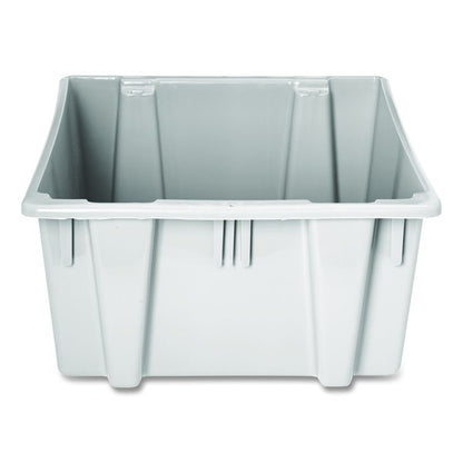 Palletote Box, 11.97 gal, 1.6 cu ft, 15.5" x 19.5" x 13", Gray