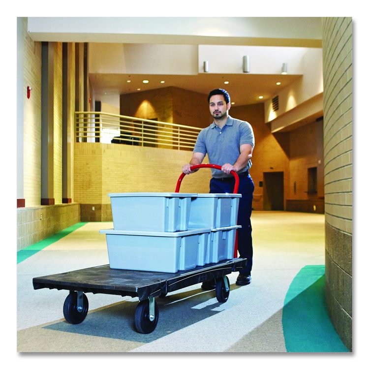 Palletote Box, 11.97 gal, 1.6 cu ft, 15.5" x 19.5" x 13", Gray