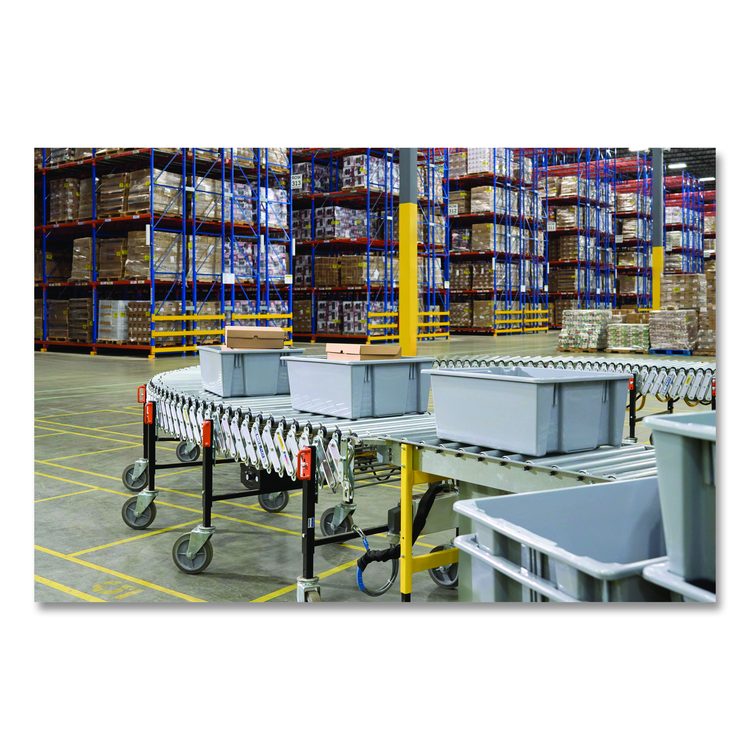 Palletote Box, 11.97 gal, 1.6 cu ft, 15.5" x 19.5" x 13", Gray
