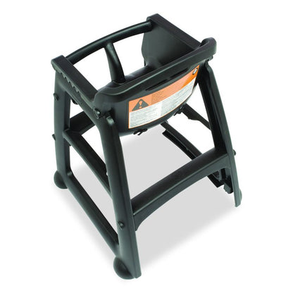 Sturdy Chair Youth Seat with Casters, Black