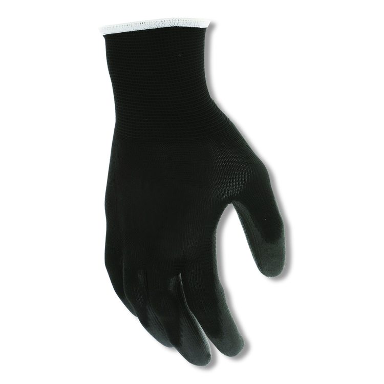 Work Gloves, 10" Long, Medium, Black, 12 Pairs