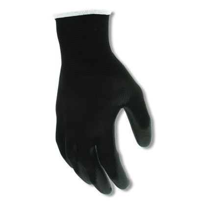Work Gloves, 10" Long, Medium, Black, 12 Pairs