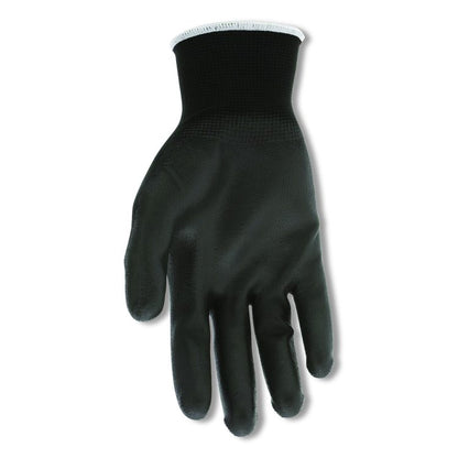 Work Gloves, 10" Long, Medium, Black, 12 Pairs