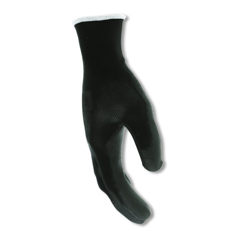 Work Gloves, 10" Long, X-Large, Black, 12 Pairs