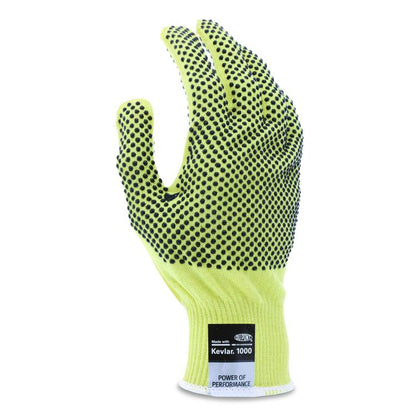 CutPro Kevlar Gloves, Reversible, 10" Long, Large, Yellow/Black, Pair