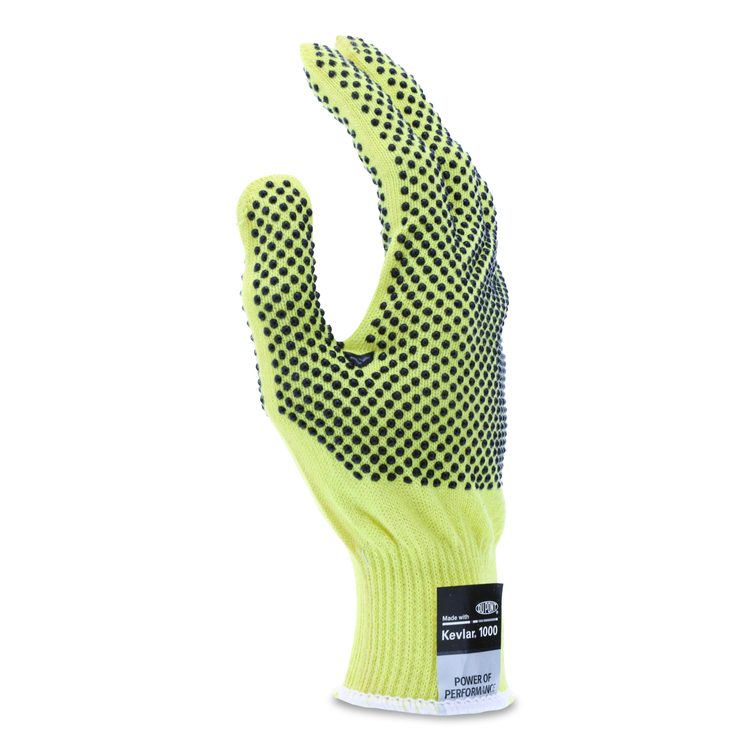 CutPro Kevlar Gloves, Reversible, 10" Long, Large, Yellow/Black, Pair