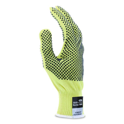 CutPro Kevlar Gloves, Reversible, 10" Long, Large, Yellow/Black, Pair