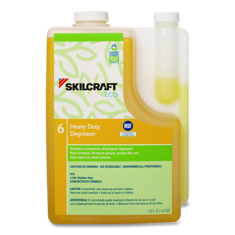 7930017149188, SKILCRAFT ECO Neutral Floor Cleaner Concentrate, 2 L Bottle, 4/Pack