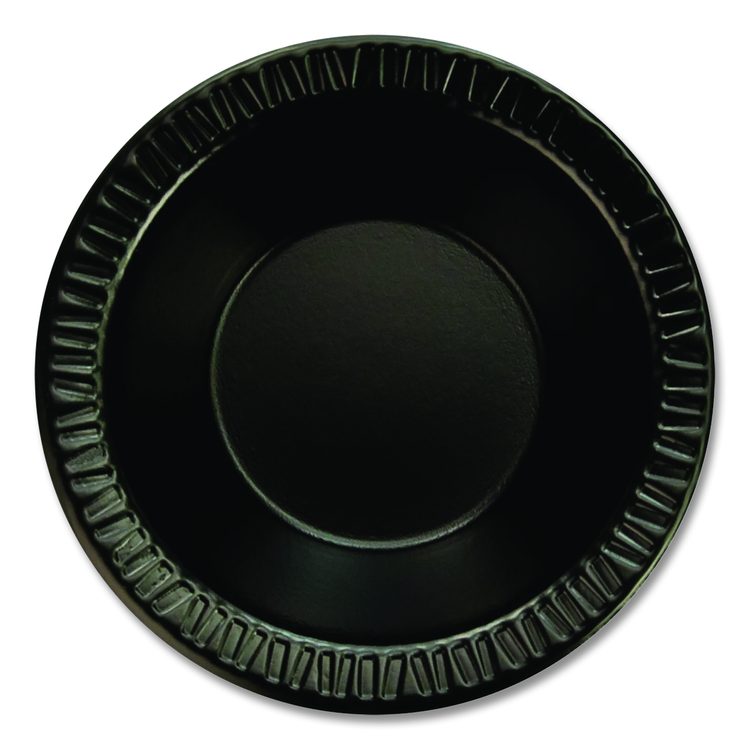 Quiet Classic Laminated Foam Dinnerware, Bowl, 5 oz, Black, 125/Sleeve, 8 Sleeves/Carton