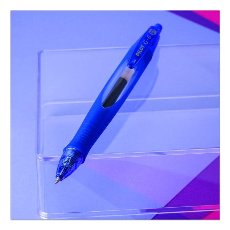 G6 Gel Pen, Retractable, Fine 0.7 mm, Blue Ink, Blue Barrel