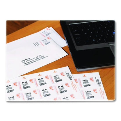 Printable Postage Stamp Sheets, White, 24 Labels/Sheet, 8 Sheets, 192 Labels/Pack