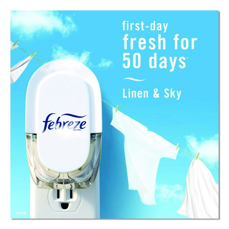 PLUG Air Freshener Refills, Linen and Sky, 2.63 oz, 3/Pack, 6 Packs/Carton