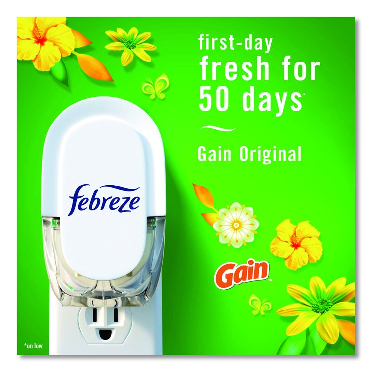 PLUG Air Freshener Refills, Gain, 2.63 oz, 3/Pack, 6 Packs/Carton