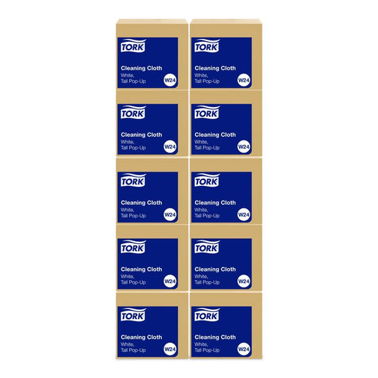 Cleaning Cloth, 8.46 x 16.13, White, 100 Wipes/Box, 10 Boxes/Carton