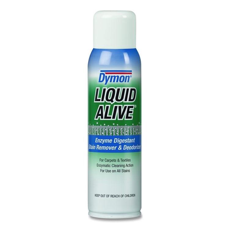 LIQUID ALIVE Enzyme Digestant Carpet and Textile Cleaner/Deodorizer, 18 oz Aerosol Spray, 12/Carton