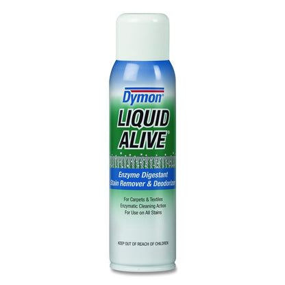 LIQUID ALIVE Enzyme Digestant Carpet and Textile Cleaner/Deodorizer, 18 oz Aerosol Spray, 12/Carton