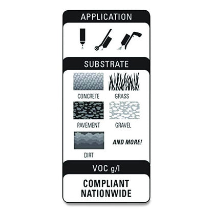 Industrial Choice M1400 System Water-Based Construction Marking Paint, Flat Caution Blue, 17 oz Aerosol Can, 12/Carton