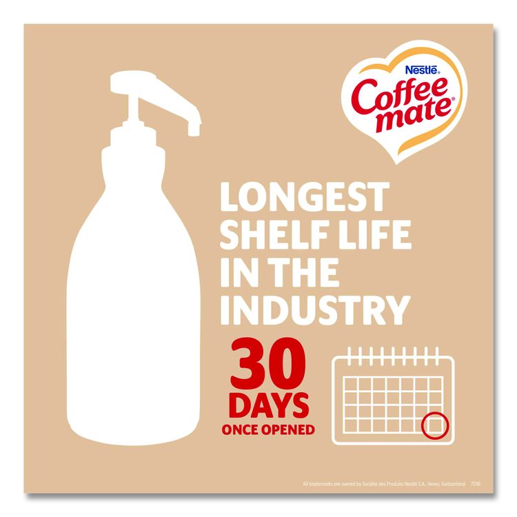 Liquid Coffee Creamer, Sweetened Original, 1.5 L Pump Bottle, 2/Carton