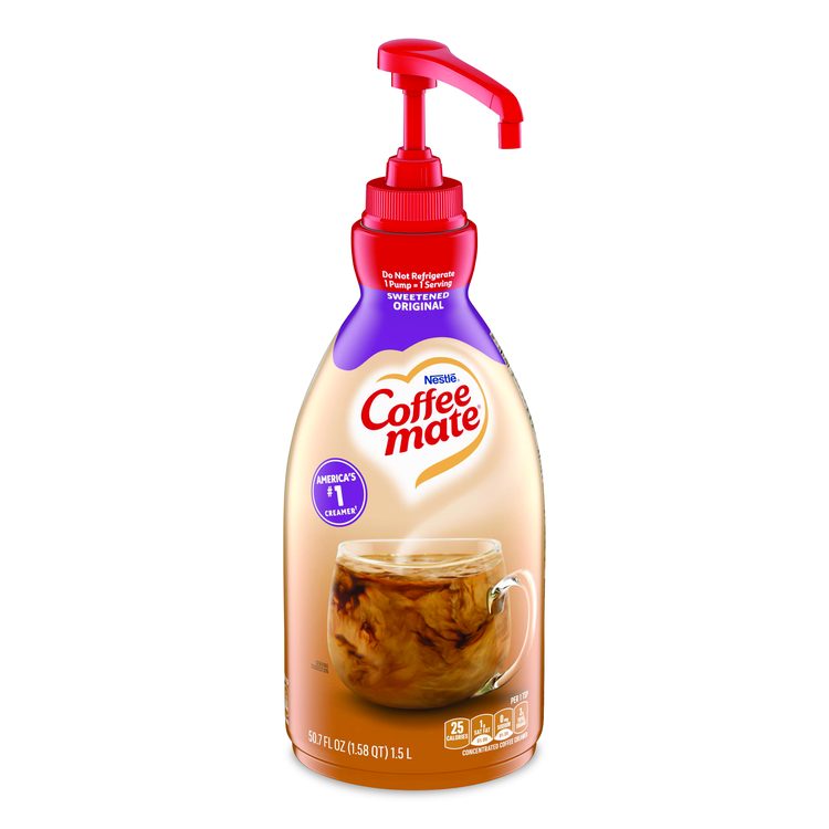 Liquid Coffee Creamer, Sweetened Original, 1.5 L Pump Bottle