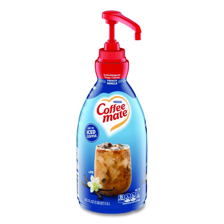 Liquid Coffee Creamer, French Vanilla, 1.5 L Pump Bottle