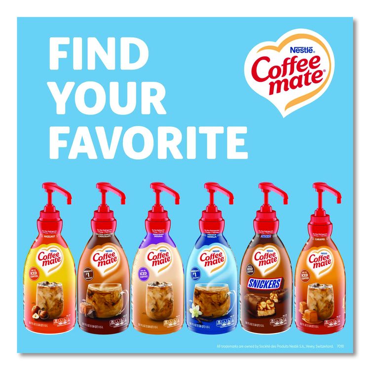 Liquid Coffee Creamer, French Vanilla, 1.5 L Pump Bottle, 2/Carton