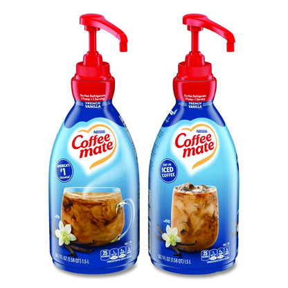 Liquid Coffee Creamer, French Vanilla, 1.5 L Pump Bottle, 2/Carton