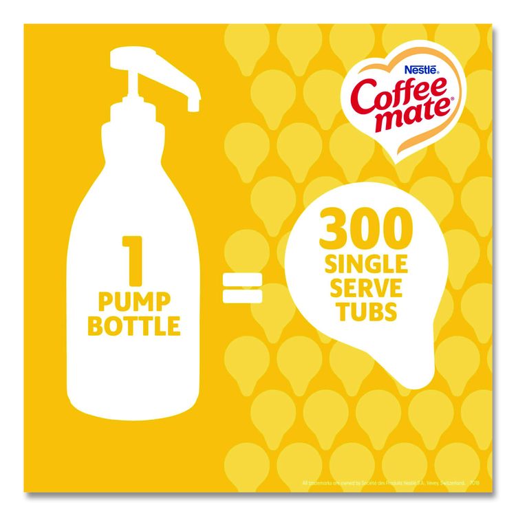 Liquid Coffee Creamer, Hazelnut, 1.5 L Pump Bottle, 2/Carton
