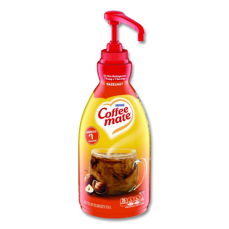Liquid Coffee Creamer, Hazelnut, 1.5 L Pump Bottle