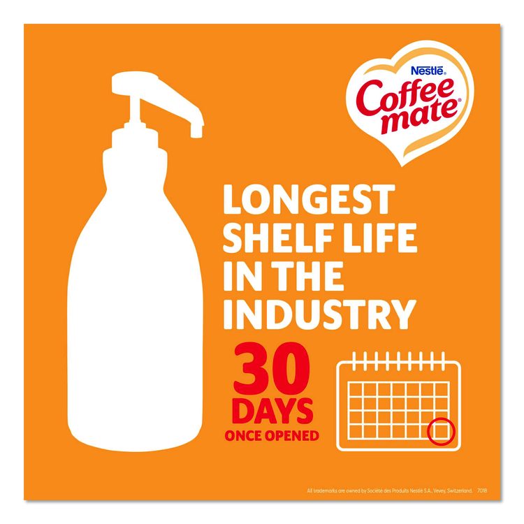 Liquid Creamer Pump Bottle, Caramel, 50.7 oz Pump Bottle, 2/Carton