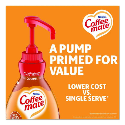 Liquid Creamer Pump Bottle, Caramel, 50.7 oz Pump Bottle, 2/Carton