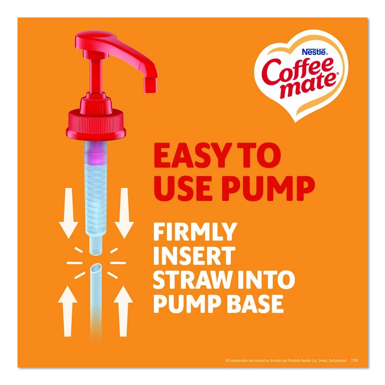 Liquid Creamer Pump Bottle, Caramel, 50.7 oz Pump Bottle, 2/Carton