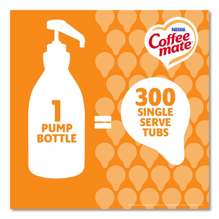 Liquid Creamer Pump Bottle, Caramel, 50.7 oz Pump Bottle, 2/Carton