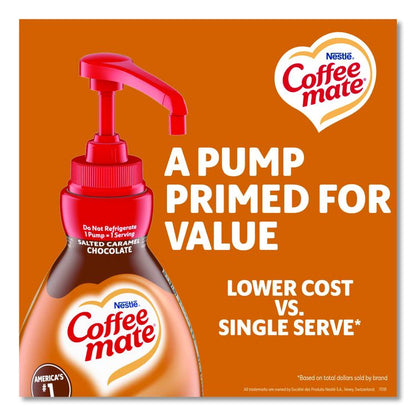 Liquid Creamer Pump Bottle, Salted Caramel Chocolate, 1.5 L Pump Bottle, 2/Carton