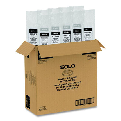 Traveler Cappuccino Style Dome Lid, Fits 10 oz to 24 oz Hot Cups, White, 95 Lids/Sleeve, 10 Sleeves/Carton