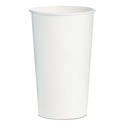 Double Sided Poly (DSP) Paper Cold Cups, 28 oz to 32 oz, White, 40 Cups/Sleeve, 12 Sleeves/Carton