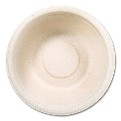 Compostable Molded Fiber Dinnerware, ProPlanet Seal, Bowl, 12 oz, Natural, 1,000/Carton