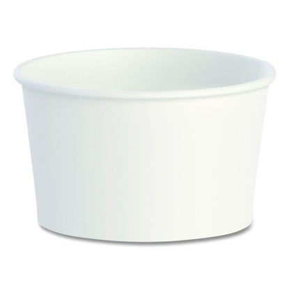 Double Poly Paper Food Containers, 5 oz, 3.38" Diameter x 2.01"h, White, Paper, 1,000/Carton